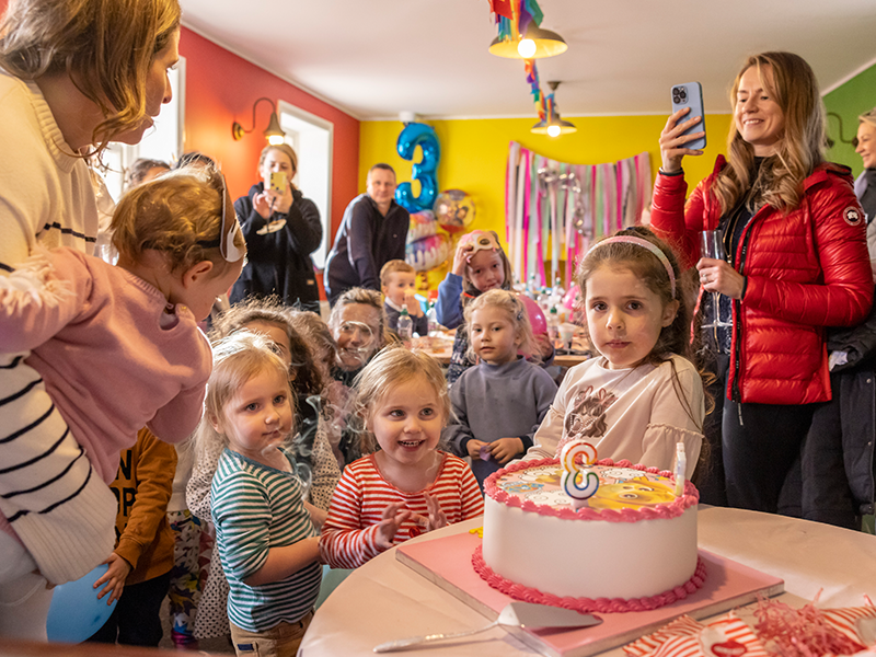 Indoor birthday party