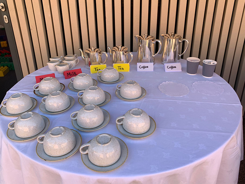 Adult's tea and coffee table