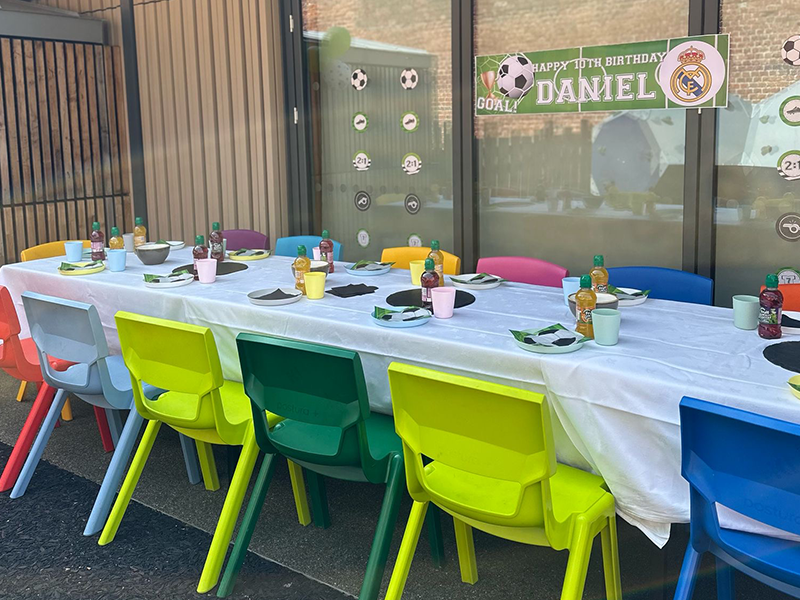 Football-themed birthday party